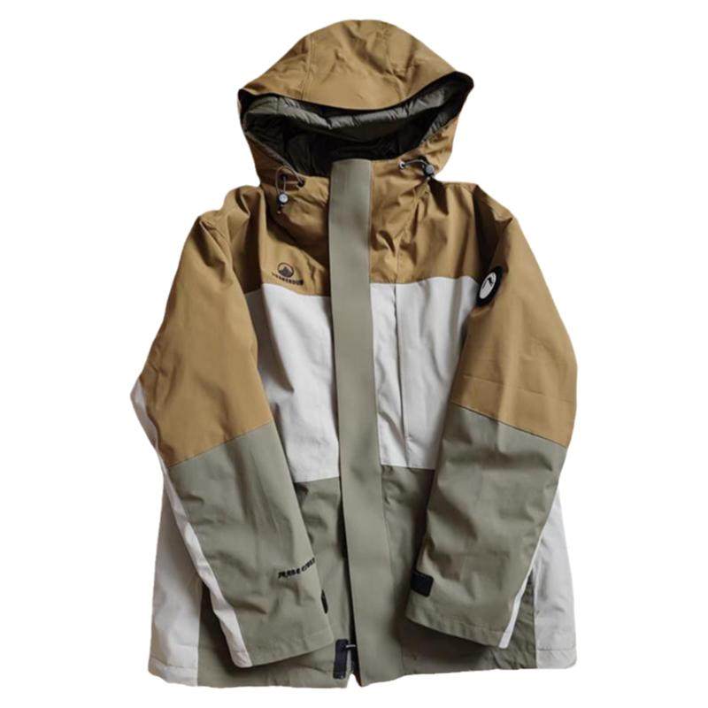 雅鹿情侣冲锋衣羽绒服男女短款2025新款三合一防水冬季登山服外套