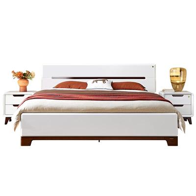 全友家居板式北欧风卧室储物床