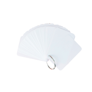 可擦塑料空白卡片英语单词手写自制拼音生字圆角白色pvc防水硬质