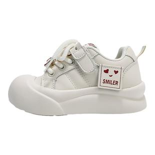 蜡比小星童鞋儿童面包鞋男童女童兔子运动鞋大头皮面板鞋2025春款