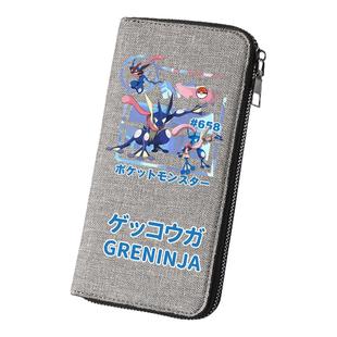 宝可梦联名动漫潮牌钱包钱夹长款男女学生可爱卡通ins风皮卡丘