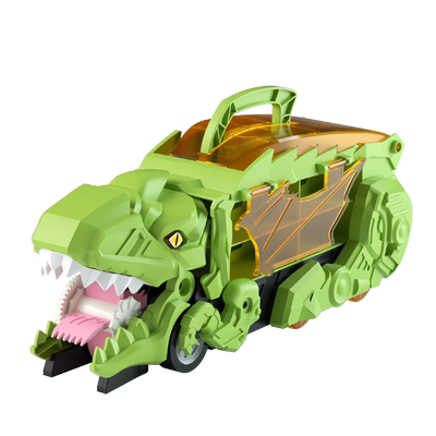 变形恐龙合金小汽车吞食车惯性