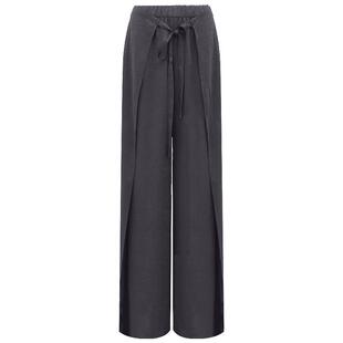 COCOBELLA静奢风缎面开叉垂坠感阔腿裤薄款宽松休闲裤子PA0013-3