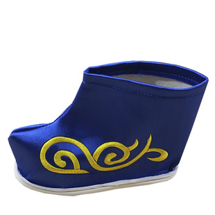 仙家靴子布靴中筒靴男款靴老爷靴子祥云款云钩图黑色神仙鞋16厘米