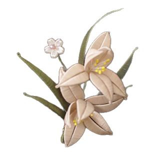 手工国风胸针女款2025新款缠花胸花秀禾兰花旗袍别针固定衣服配饰