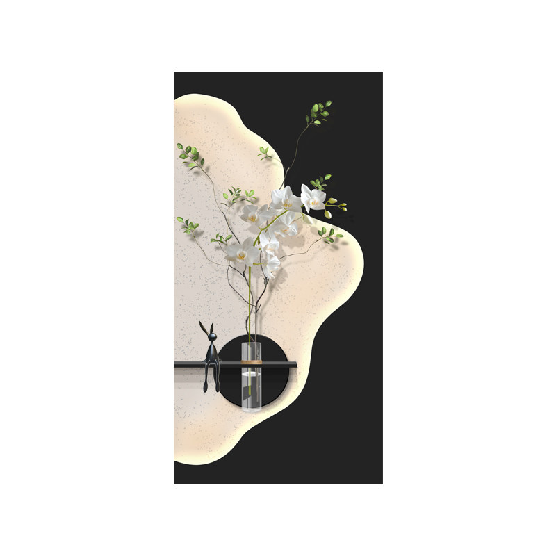 水培绿植玄关装饰画现代简约走廊