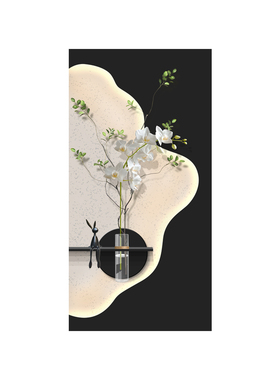 水培绿植玄关装饰画现代简约走廊