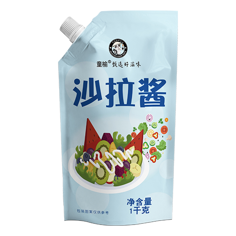 沙拉酱1kg商用香甜味手抓饼酱脂肪番茄酱水果蔬菜家用挤压瓶0低