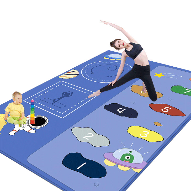 室内加厚降噪双人瑜伽垫加宽加长防滑家用隔音跳操儿童舞蹈健身垫