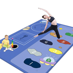 室内加厚降噪双人瑜伽垫加宽加长防滑家用隔音跳操儿童舞蹈健身垫