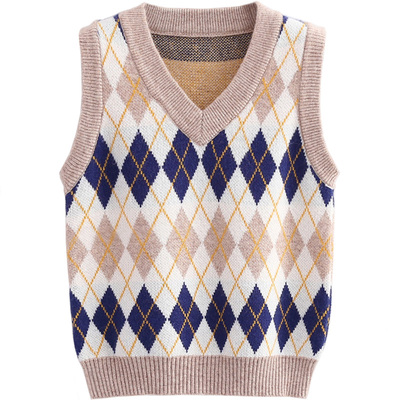 秋冬男童羊绒衫马甲背心