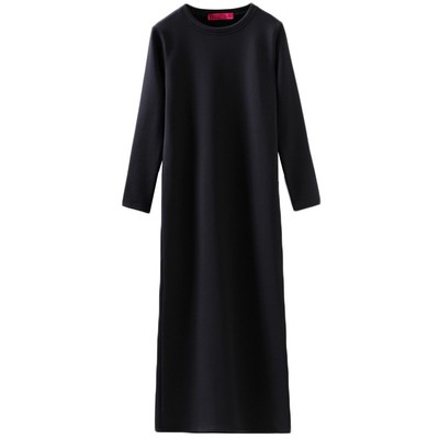 秋冬季加绒内搭新款连衣裙女