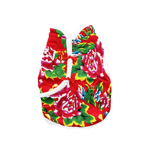 宠物狗狗喜庆衣服保暖加厚新年过年东北棉袄柯基泰迪网红棉衣冬季