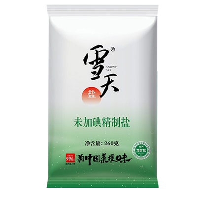 雪天优级未加碘精制食用盐260g*3