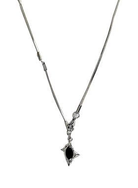 CHUZAI双子星钛钢项链