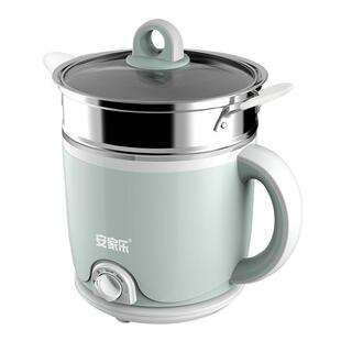 安家乐多功能宿舍家用煮面锅2L分体电煮锅小功率电热锅304不锈钢