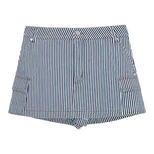 设计师品牌 IMMI 女士条纹牛仔工装短裙裤(水洗产品) 300124
