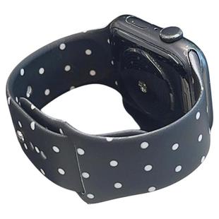 壳里斯iwatch表带S10韩国双面黑色波点白色硅胶圆点S8小众新款s9适用SE苹果Applewatch手表高级感S7女款Ultra