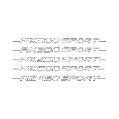 RX350/RZ450后车窗运动字母贴纸