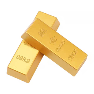 仿真假金条摆件金砖沙金元宝桌面聚宝盆装饰工艺品中国黄金道具