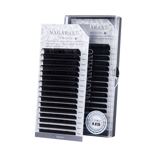 NAGARAKU单根圆毛嫁接睫毛芭比D+超软太阳花漫画款美睫专用混合装