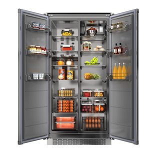 阿塔斯零嵌入式81cm全嵌冰箱双开门超薄内嵌隐藏式橱柜一体靠墙