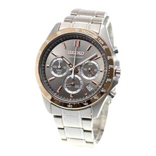 【日本直邮】SEIKO精工SELECTION石英手表银色表带休闲时尚潮流百