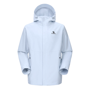 骆驼户外单层冲锋衣女款2026春夏新款休闲防风防水三防登山外套男