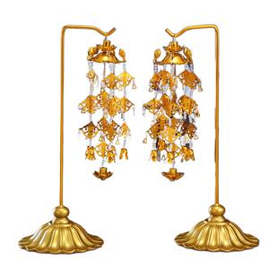 鎏金璎珞小宝盖中式带支架供佛莲花灯佛堂伞盖顶华盖佛堂佛具用品