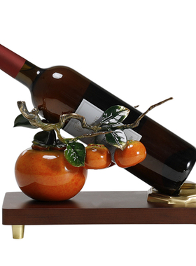 事事如意全铜红酒架葫芦摆件