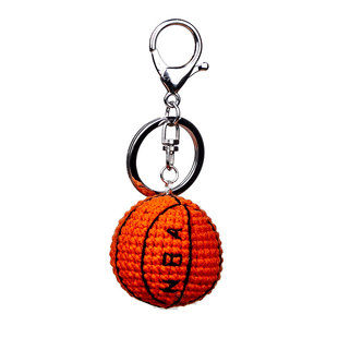 定制绣字母手工针织篮球排球足球钥匙扣挂件情侣编织挂饰生日礼物