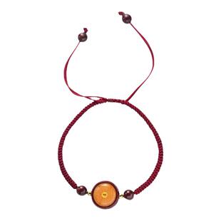 普陀山朱砂红绳手链文殊菩萨心咒绿度母药师佛六字大明楞严咒本命