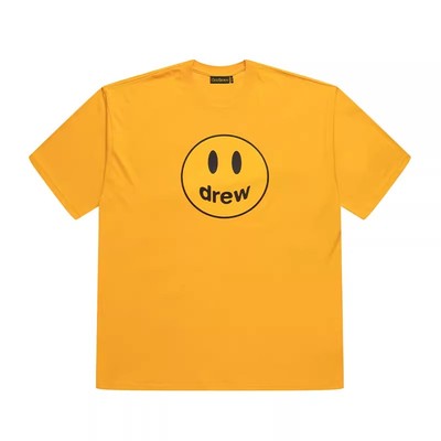 正品drewhouse金黄色笑脸T恤