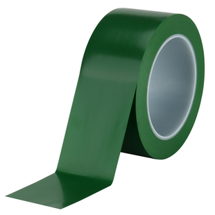 绿色标识PVC警示地板胶带安全线警戒带消防隔离地标贴地面分区车间标识彩色划线地板定位耐磨绿白色警示胶带