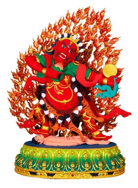 彩绘七寸尸坨林主装饰摆件