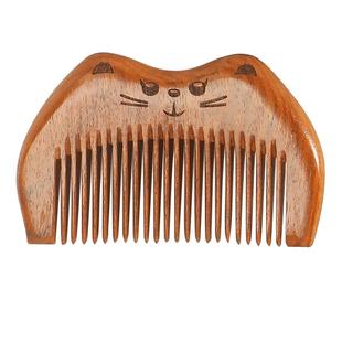 可刻字檀木小梳子便携式防静电防经络按摩梳家用便携加厚实木梳