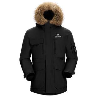 骆驼户外羽绒服冬季新款女款男款加厚保暖工装全压胶三防冲锋衣