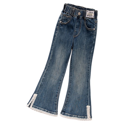 秋冬女童加绒加厚喇叭裤儿童裤子