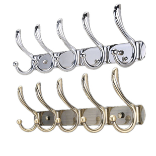 不锈钢衣服挂钩衣挂排钩门后 浴室墙上衣帽钩墙壁壁挂衣架 挂衣钩