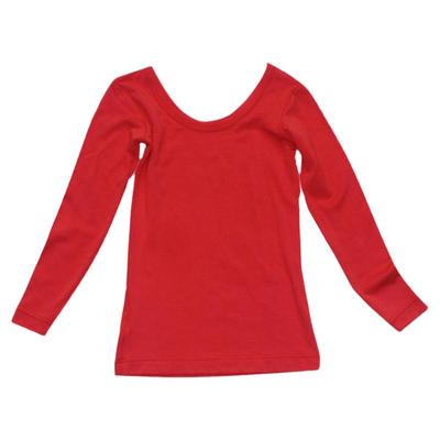 女童打底衫莫代尔长袖低领舞蹈衣