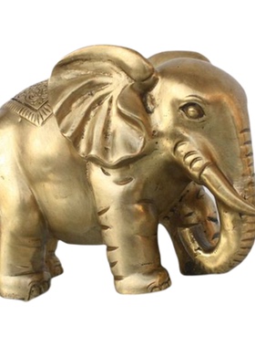 大象一对风水摆件纯铜质招财