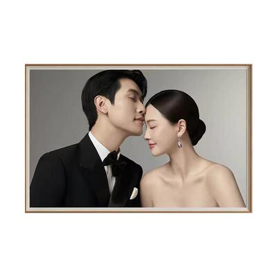 定制高级感婚纱照相框挂墙加照片