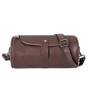 2025新款复古时尚圆筒包 韩版男包休闲男女小挎包手机包桶包潮包