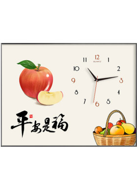 餐厅十字绣苹果水果简单自己绣2026新款平安是福钟表线绣手工小件