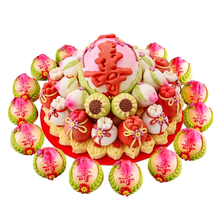 寿桃馒头老人生日祝寿礼物贺寿礼品上供过寿布置中式蛋糕糕点寿礼