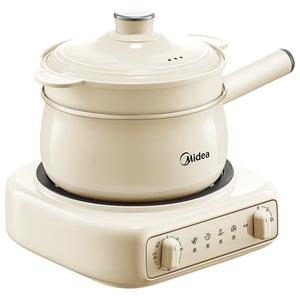 美的定时电煮锅家用宿舍多功能电火锅电炒锅