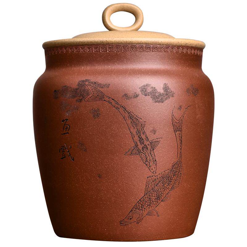 弘盛窑紫砂一斤装储茶罐新品