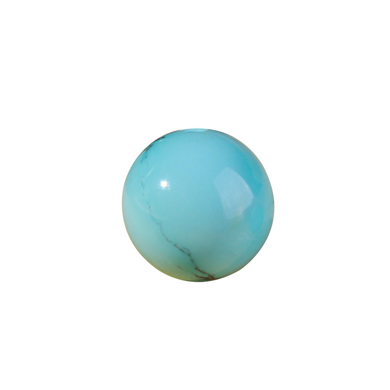 一抹红家湖北绿松石散珠圆珠 高瓷蓝绿色 配珠搭配手链设计单珠子