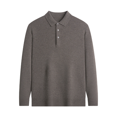 杉杉翻领加厚纯羊毛衫可机洗