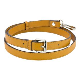 适用MK蔻驰包包斜挎包带咖啡土黄色棕色单肩带真皮荔枝纹配件银扣